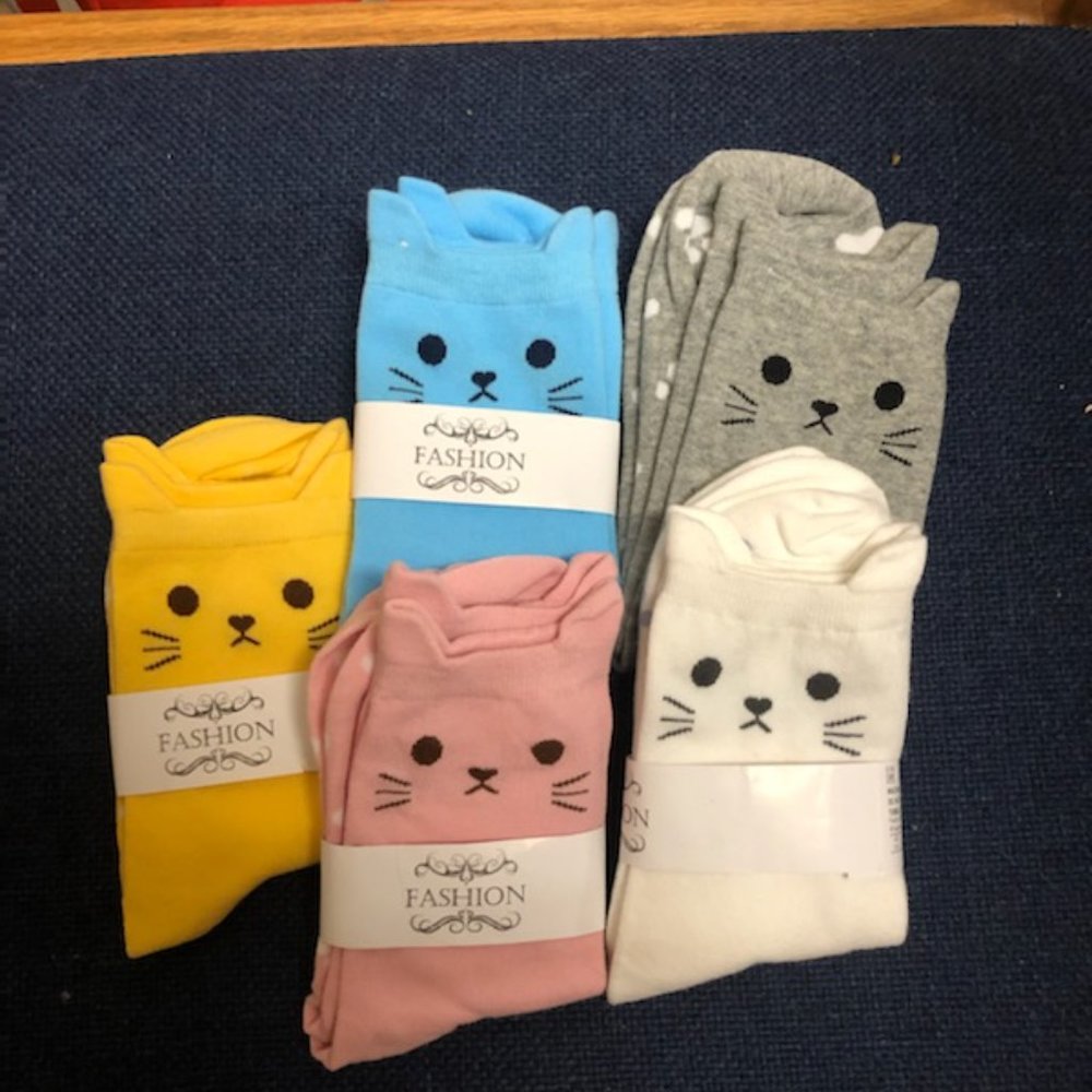 Cute Cat Socks: NEVER WORN
